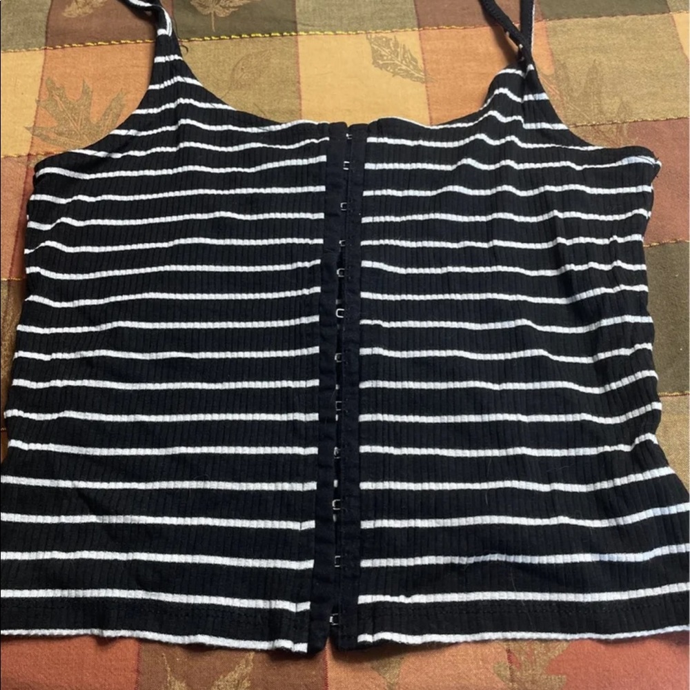 Striped cropped tank